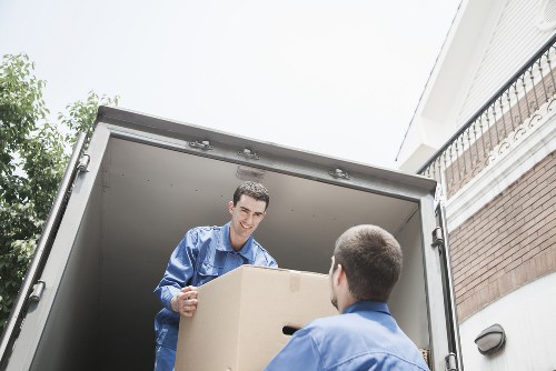 Cardboard and packaging being prepared for recycling at Selfstorage Wandsworth