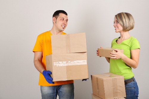Local packing team working in a Wandsworth flat with access considerations